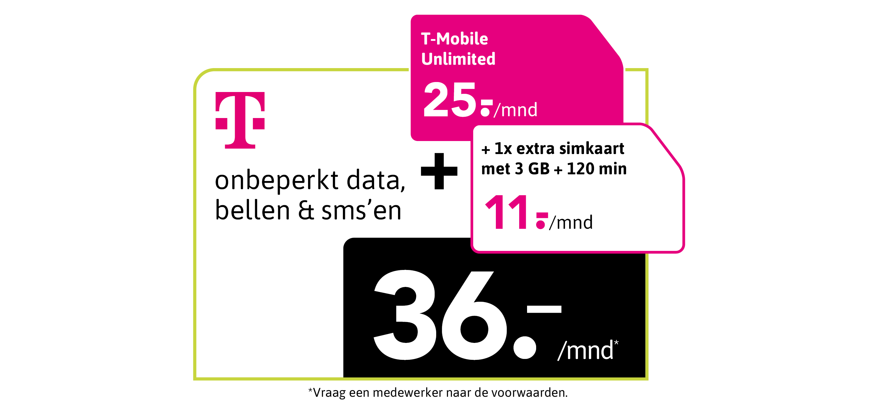 Korting T-Mobile Sim Only