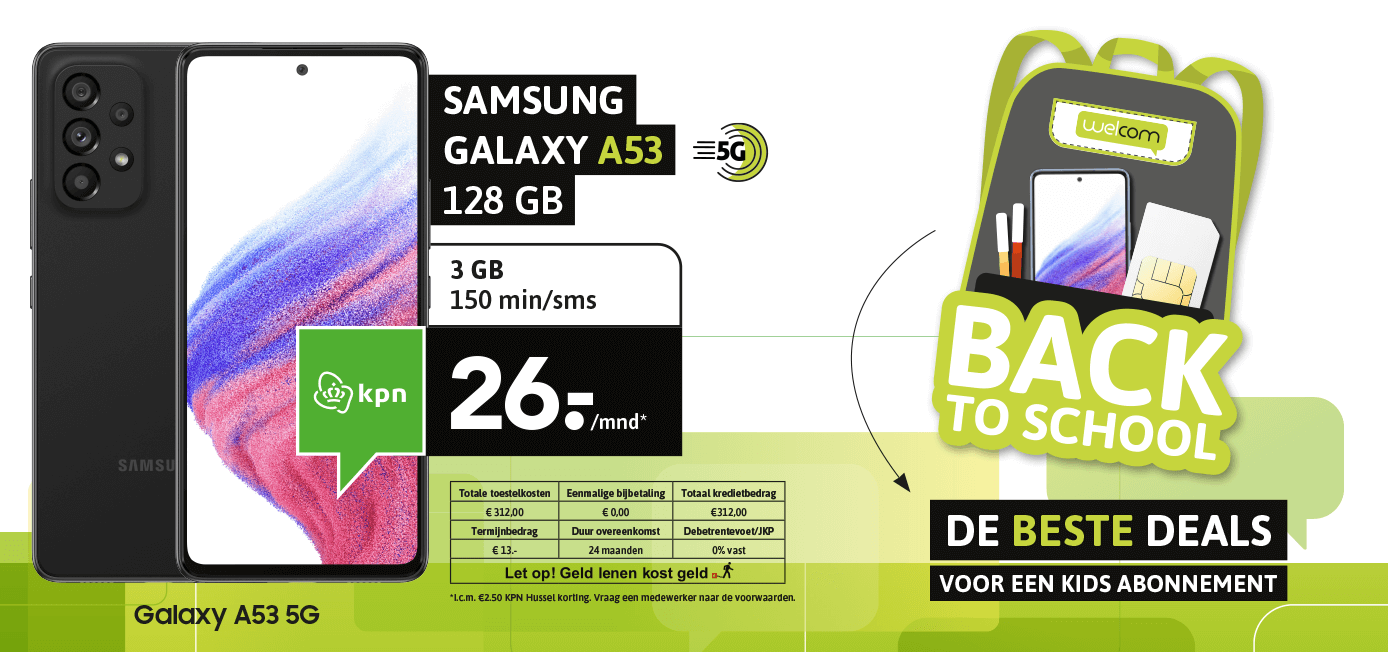 KPN back to school deal Samsung Galaxy A53