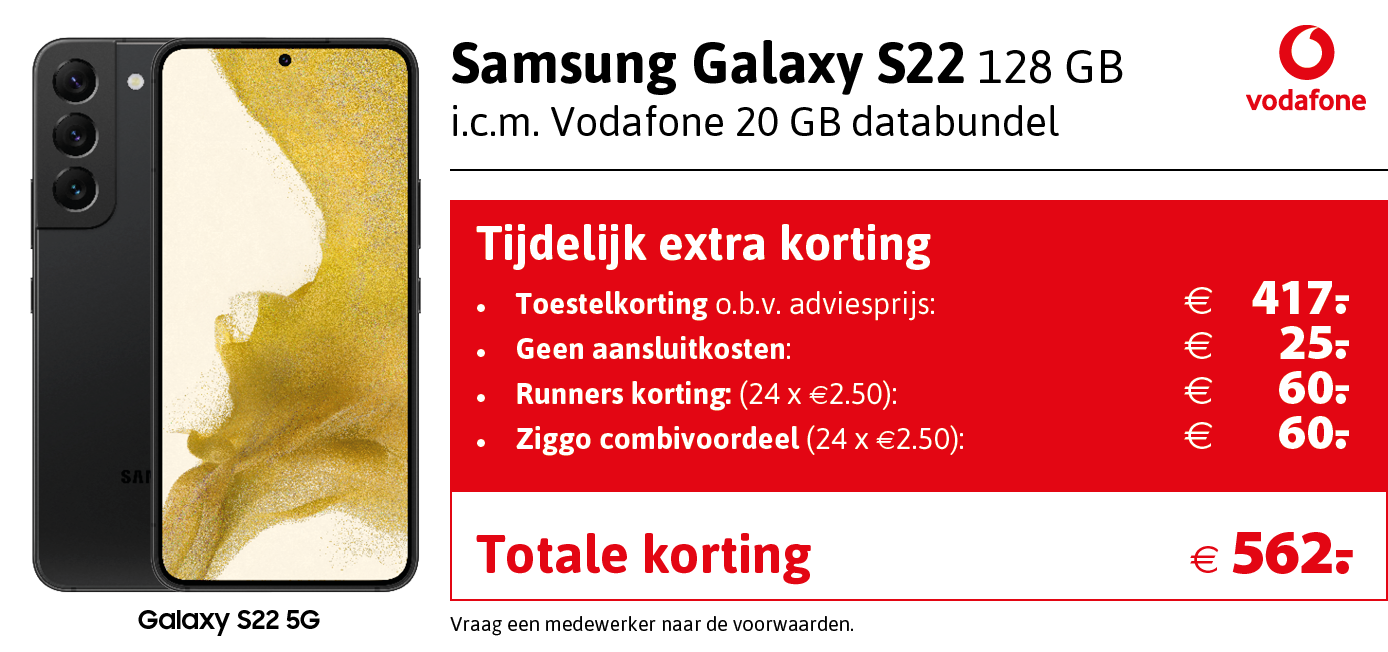 kortingstabel S22