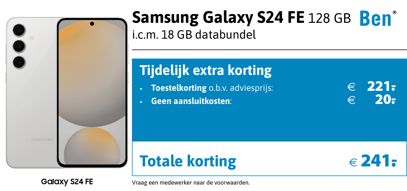 Ben aanbieding Samsung Galaxy S24 FE