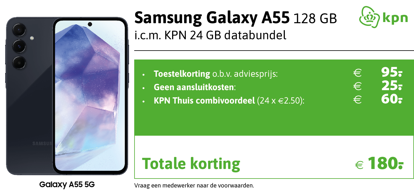 Kortingstabel A55