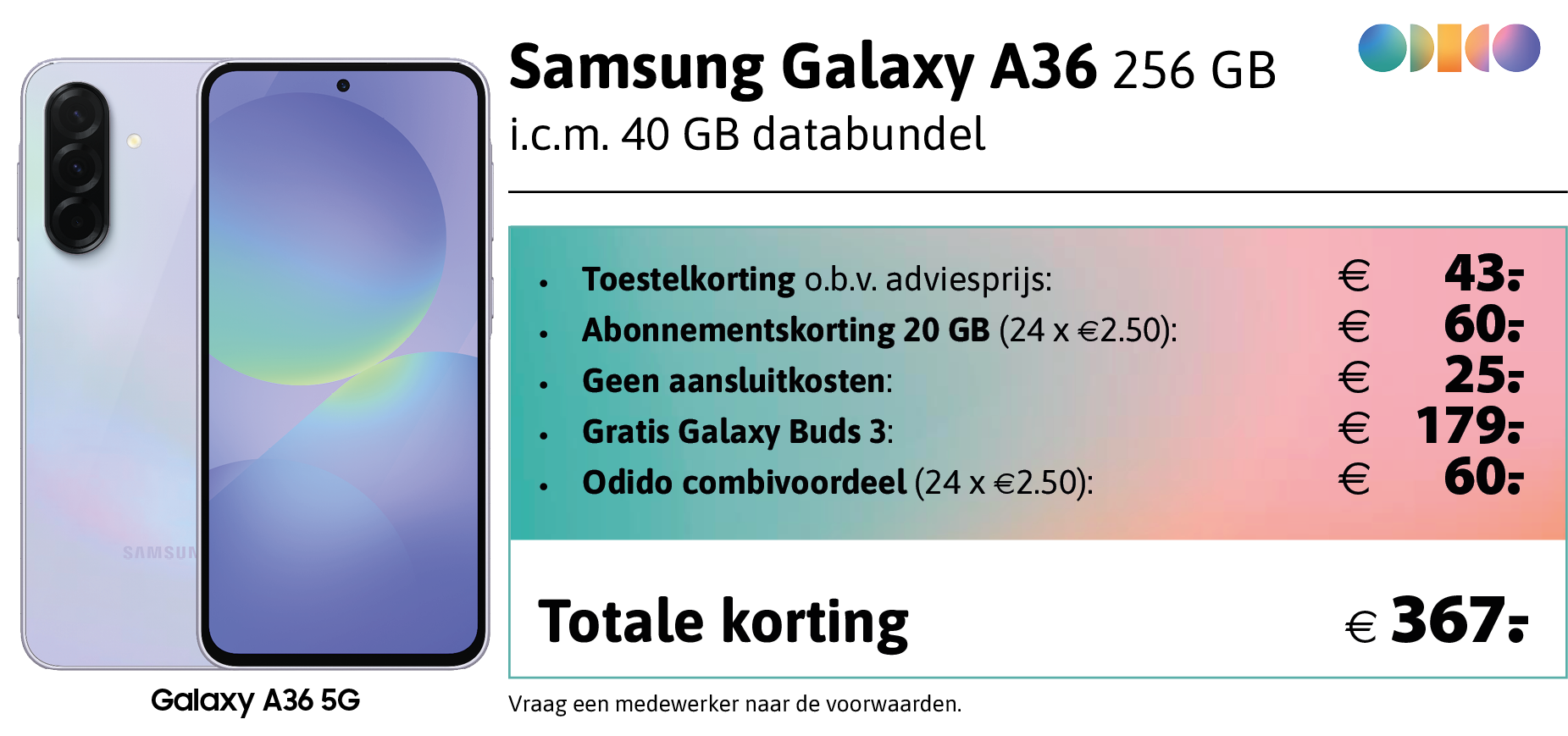 kortingstabel A36