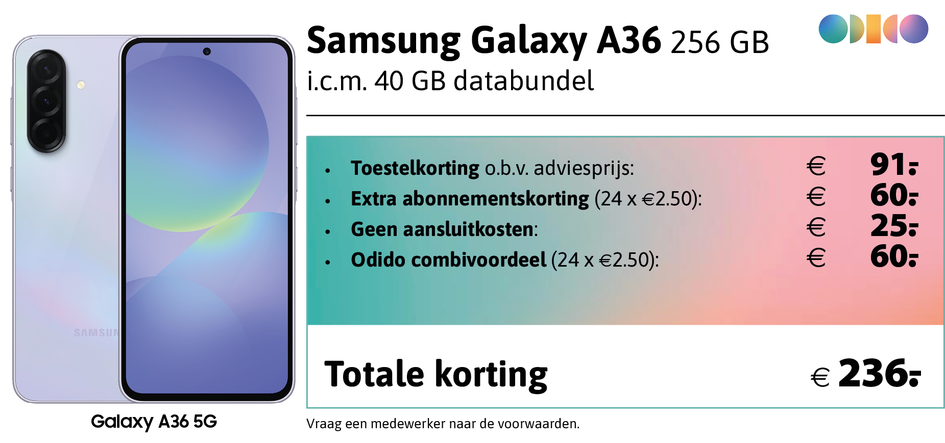 kortingstabel A36
