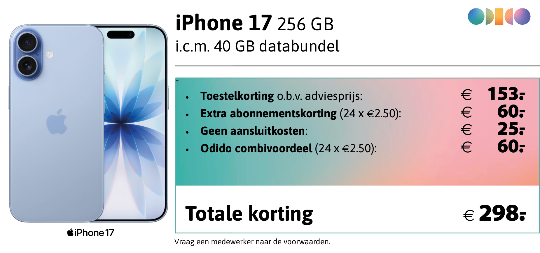 iPhone 17 aanbieding Odido