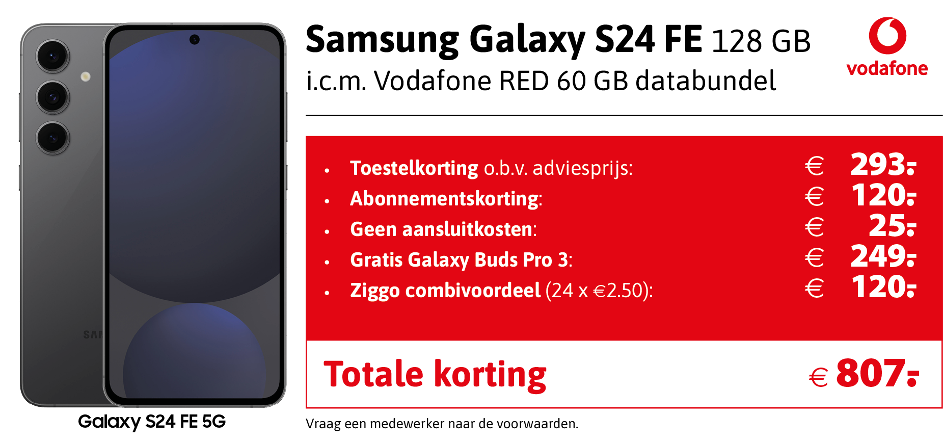 S24 FE aanbieding i.c.m. Vodafone abonnement