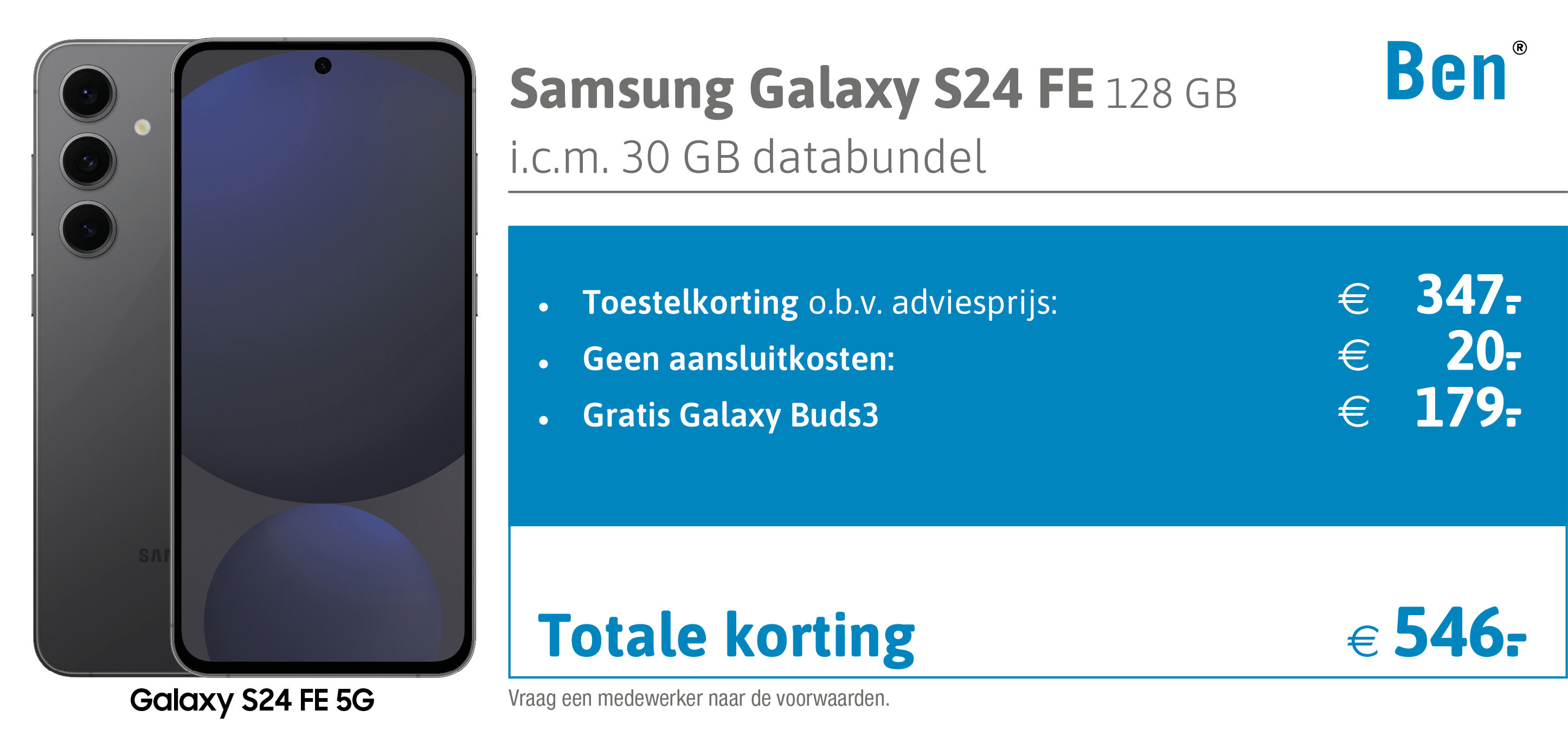Samsung Galaxy S24FE aanbieding Ben