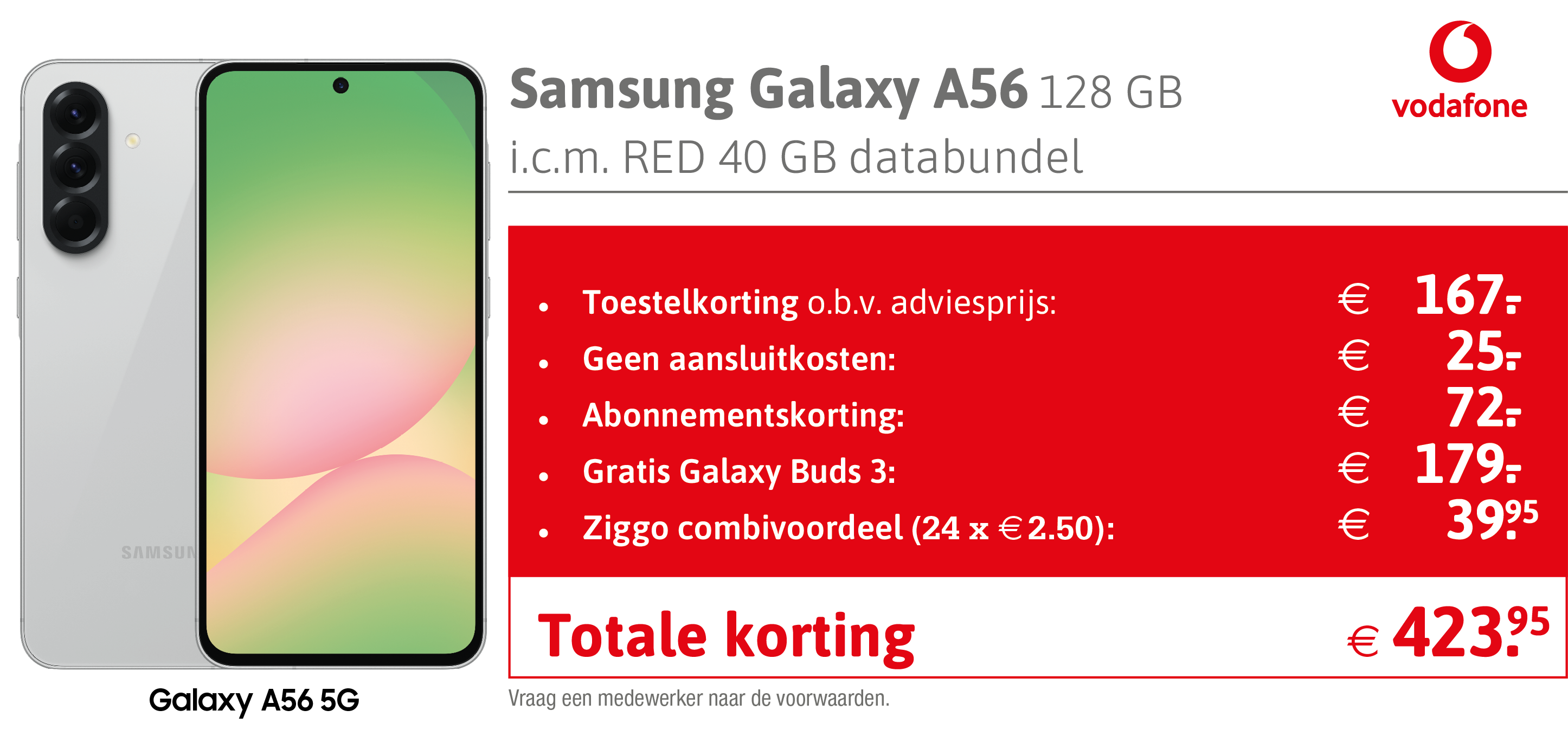 Samsung Galaxy A56 aanbieding Vodafone