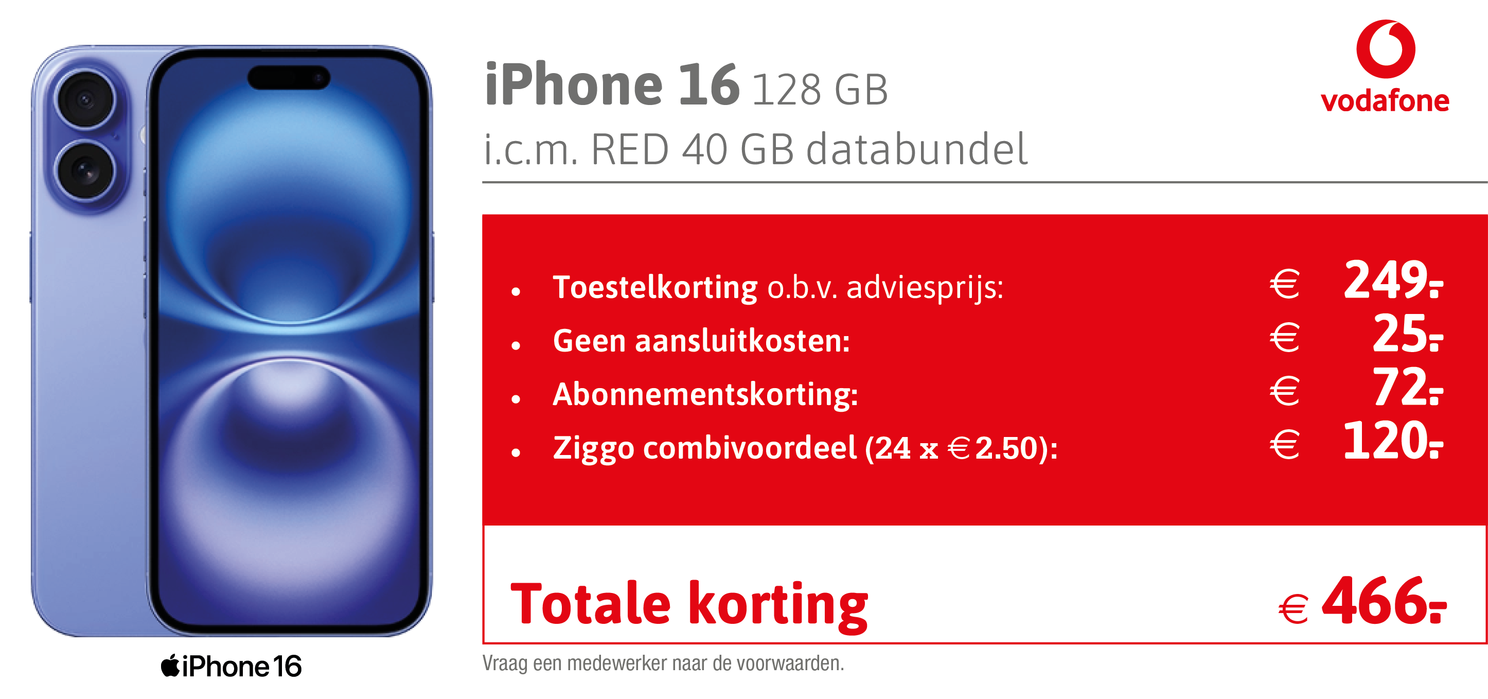 iPhone 16 aanbieding Vodafone