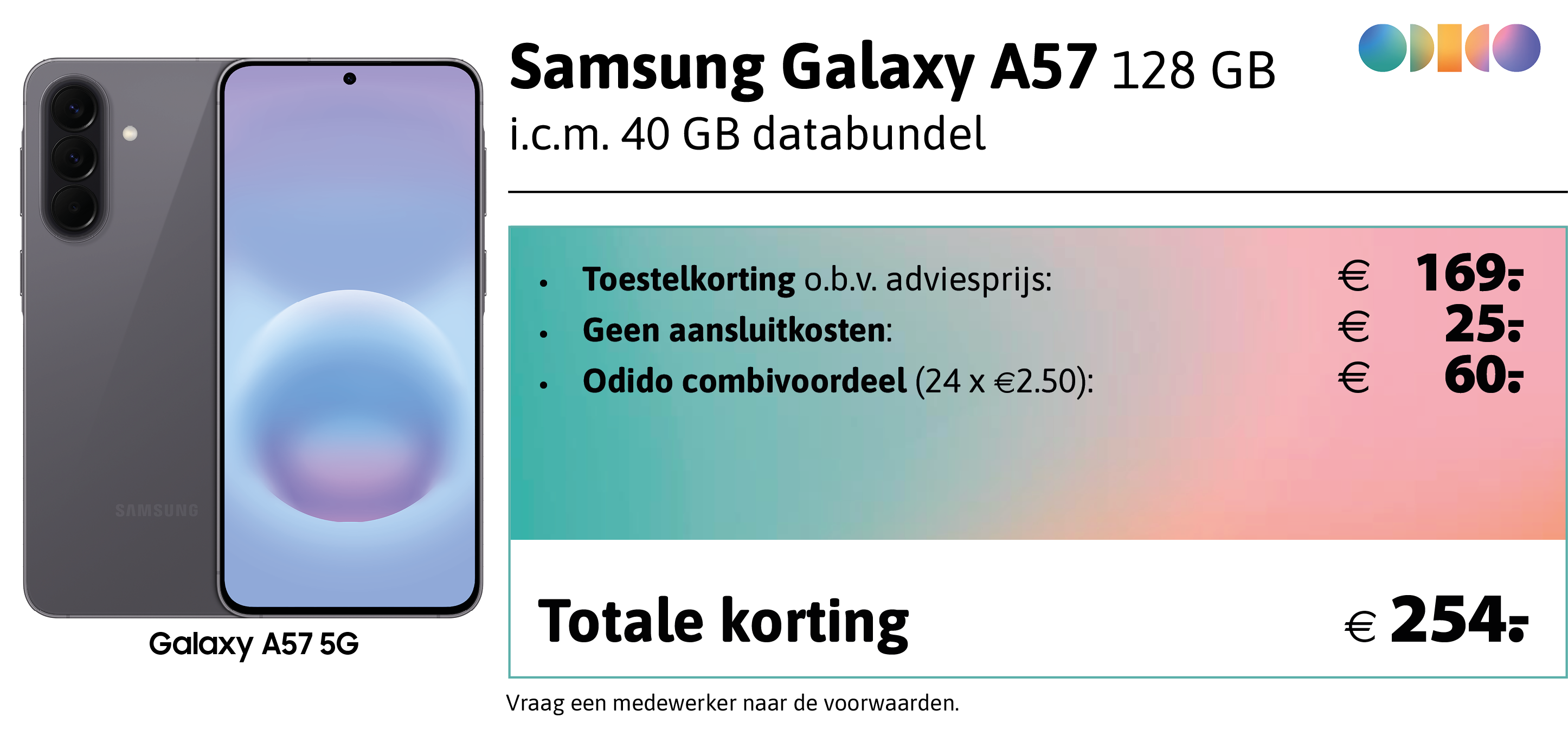 Samsung Galaxy A57 aanbieding Odido