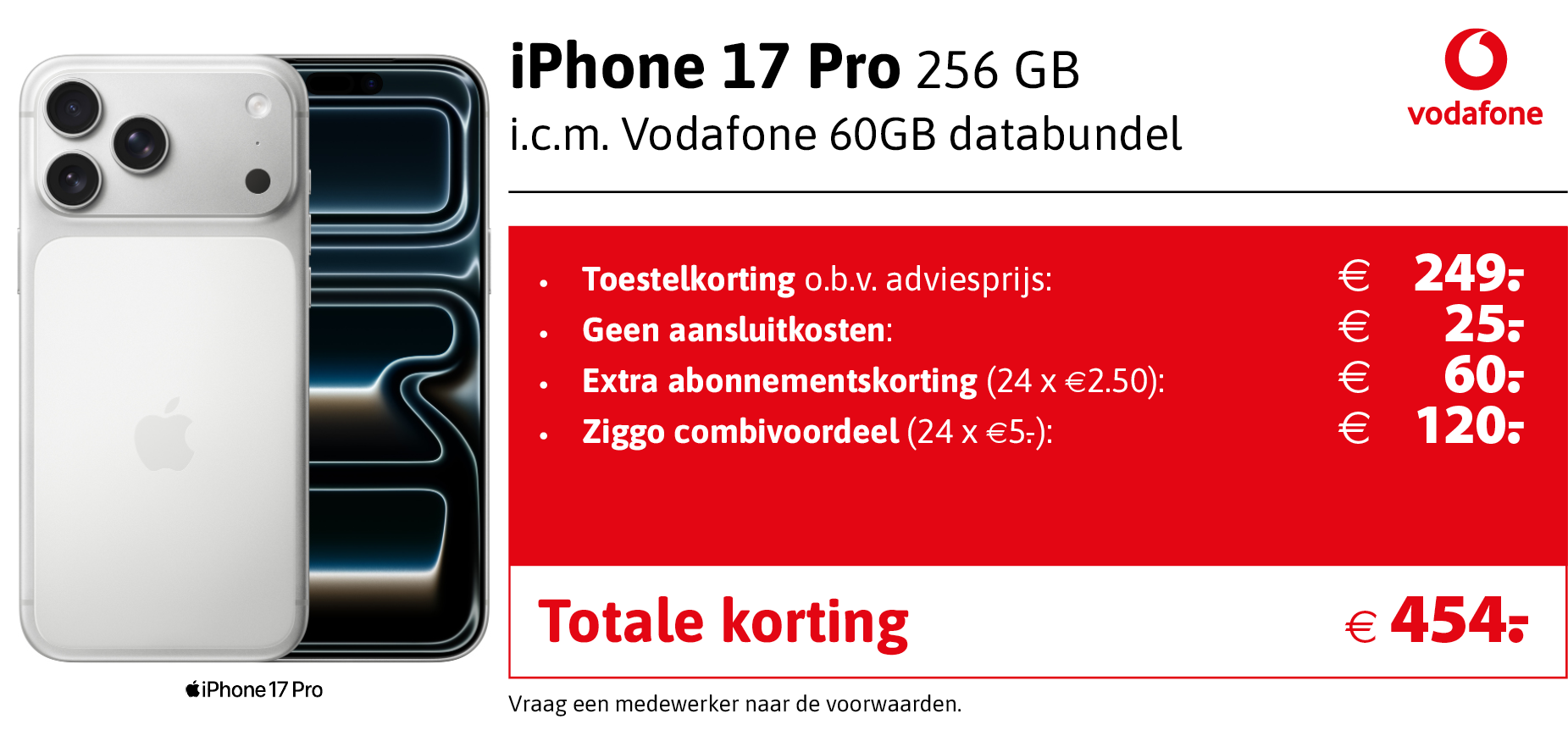 Vodafone iPhone 17 Pro aanbieding