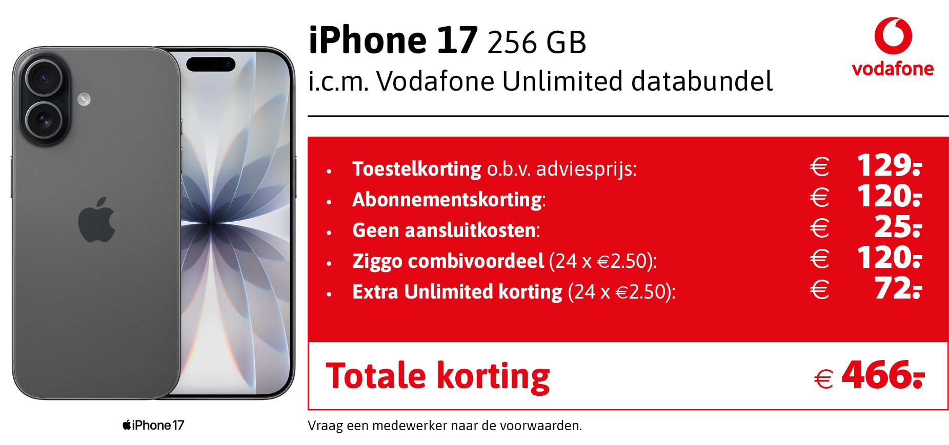 iPhone 17 aanbieding Vodafone