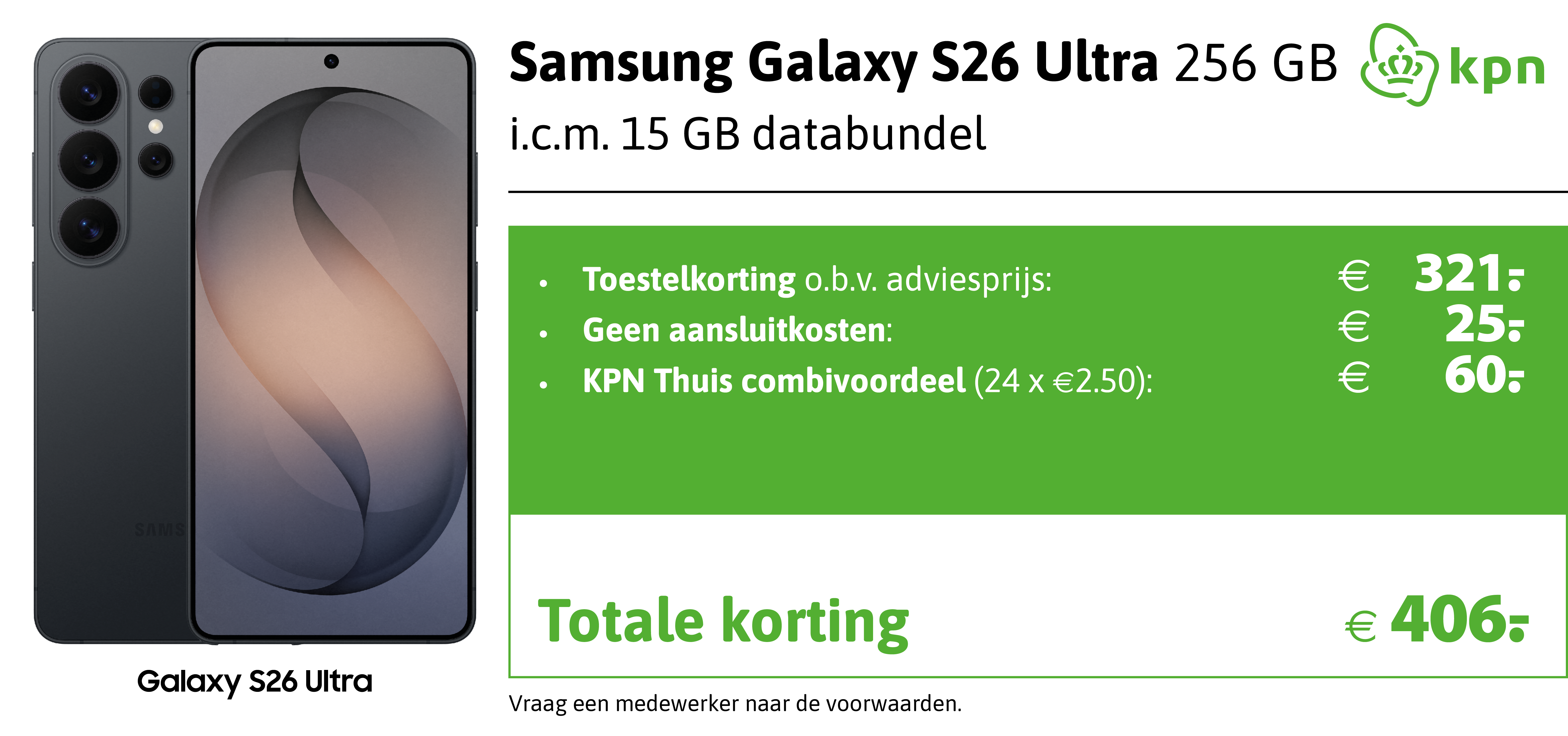 Samsung Galaxy S26 Ultra aanbieding KPN