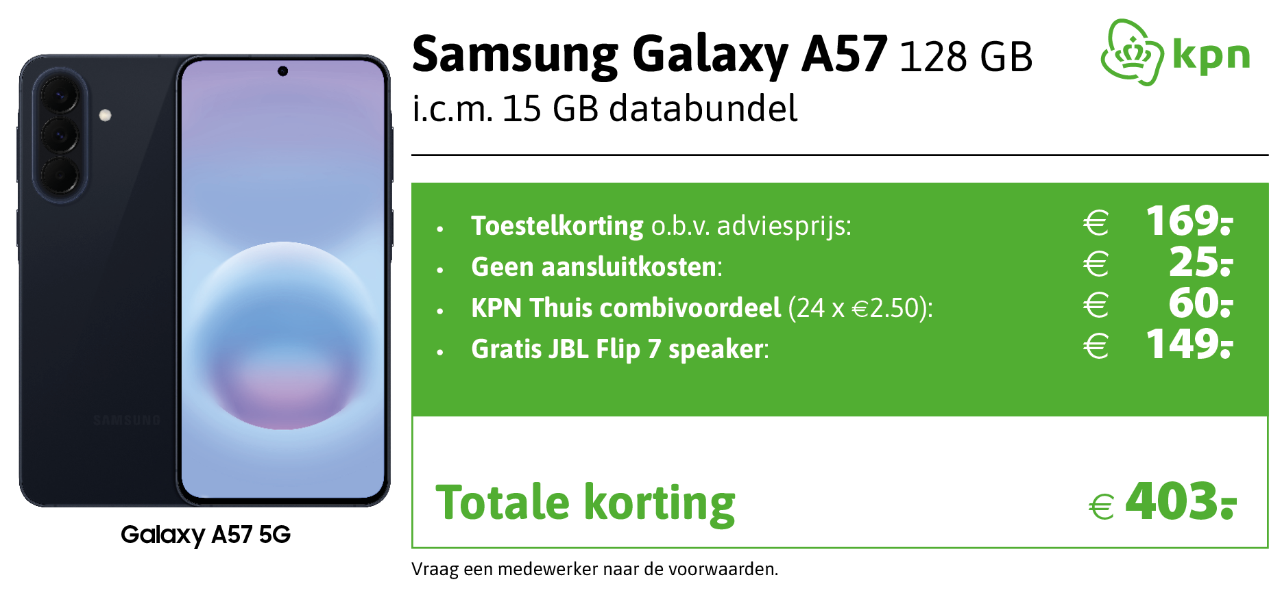 Samung Galaxy A57 aanbieding KPN