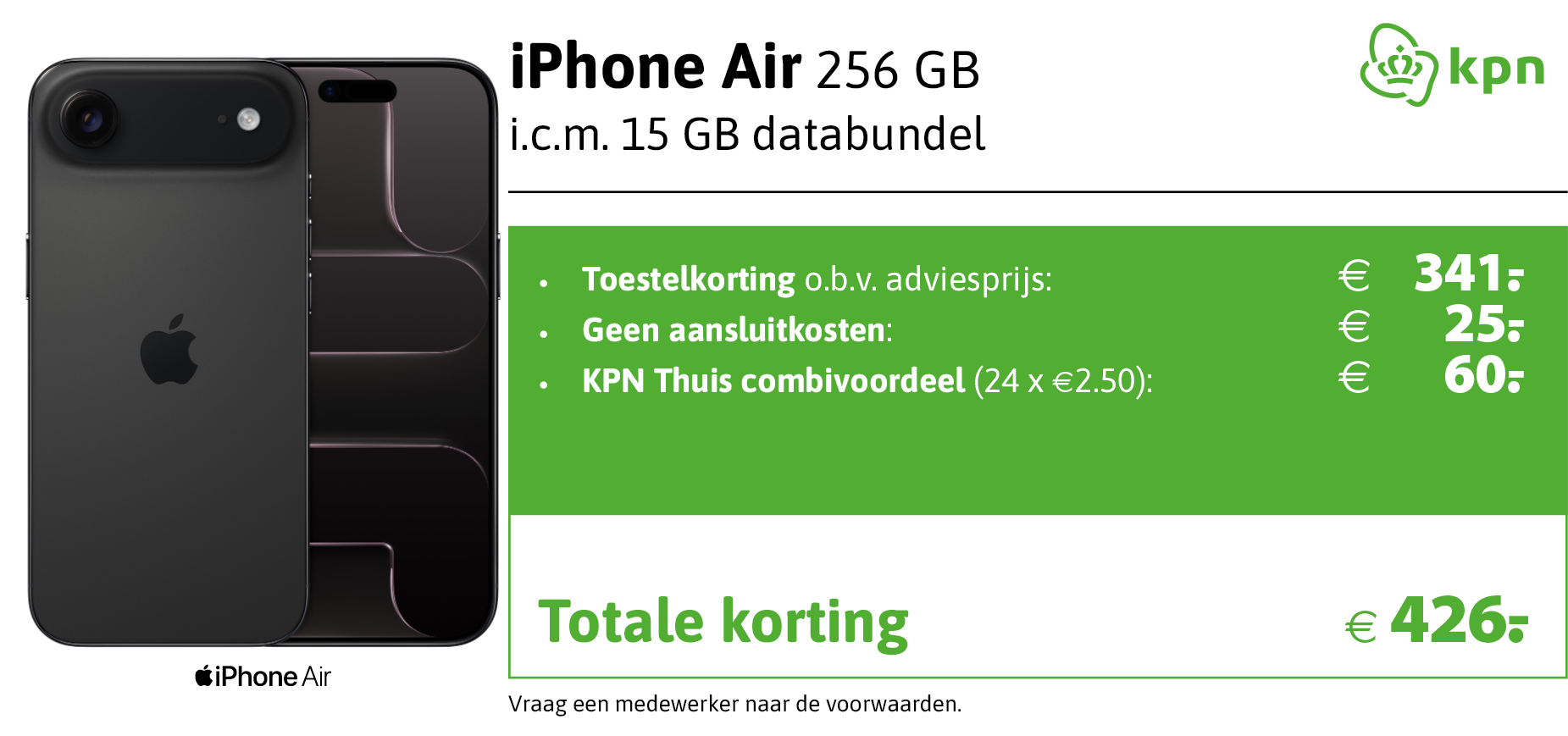 iPhone Air aanbieding KPN
