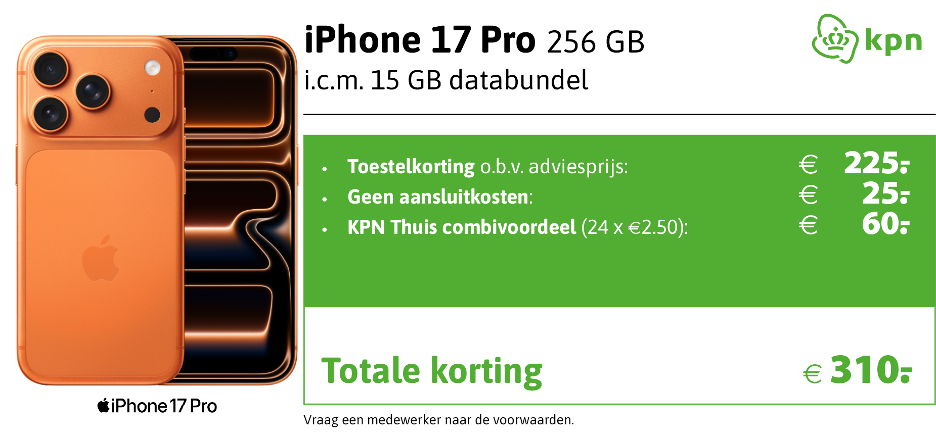 Apple iPhone 17 Pro aanbieding KPN