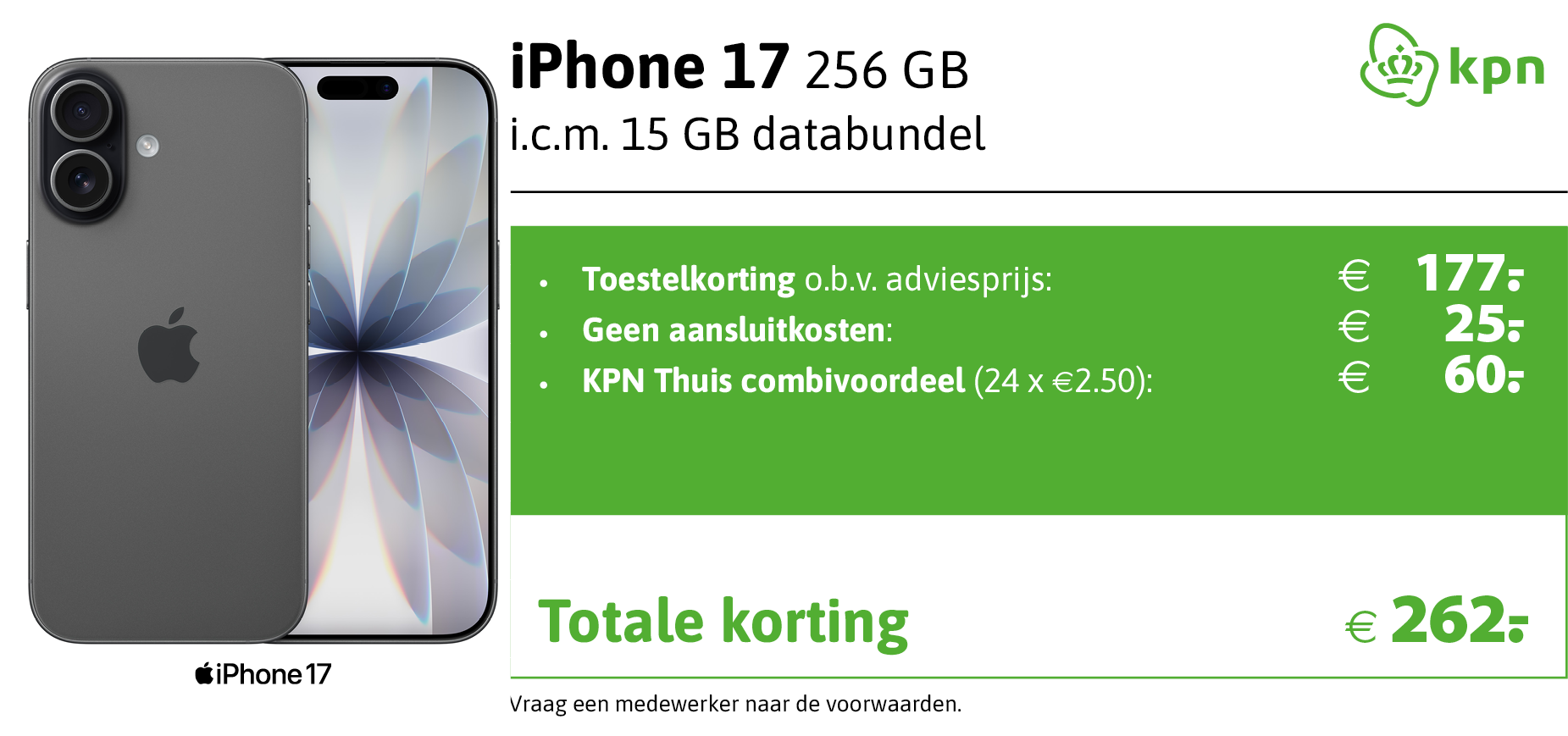 iPhone 17 aanbieding KPN