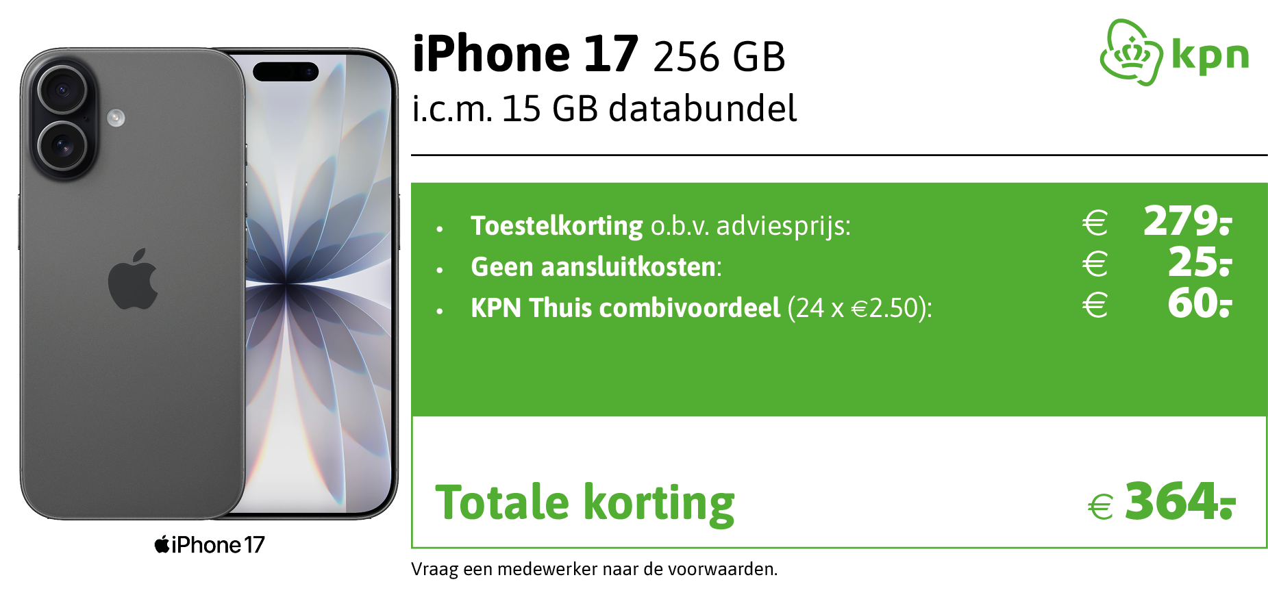 Apple iPhone 17 aanbieding KPN