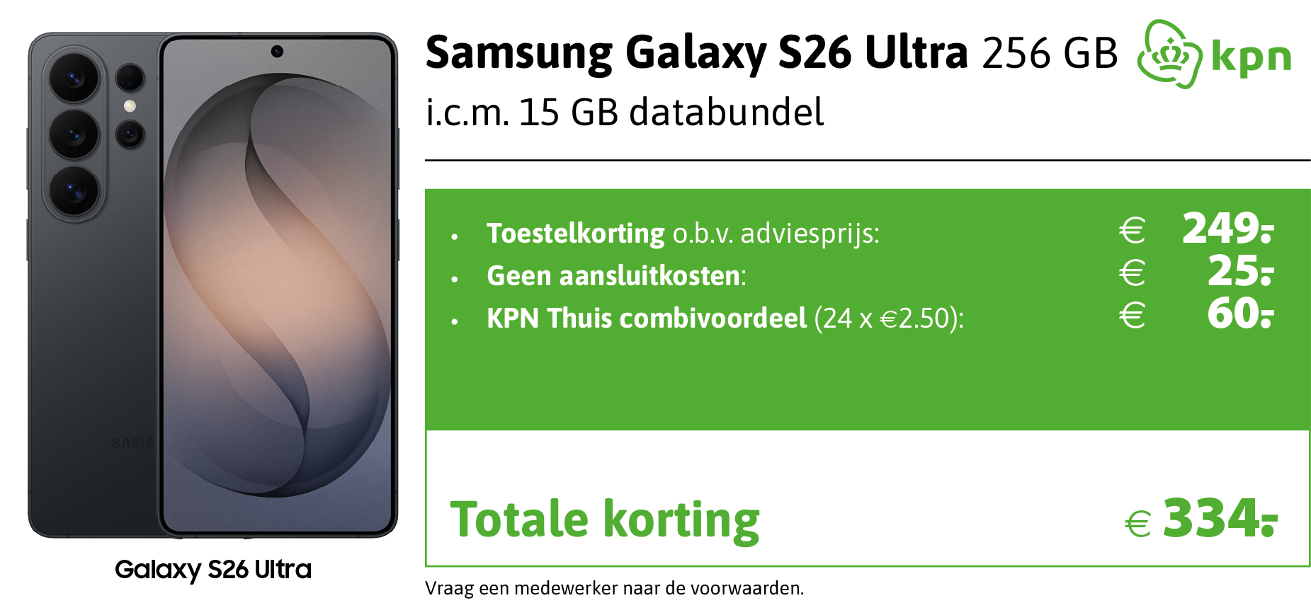 Samsung Galaxy S26 Ultra aanbieding KPN
