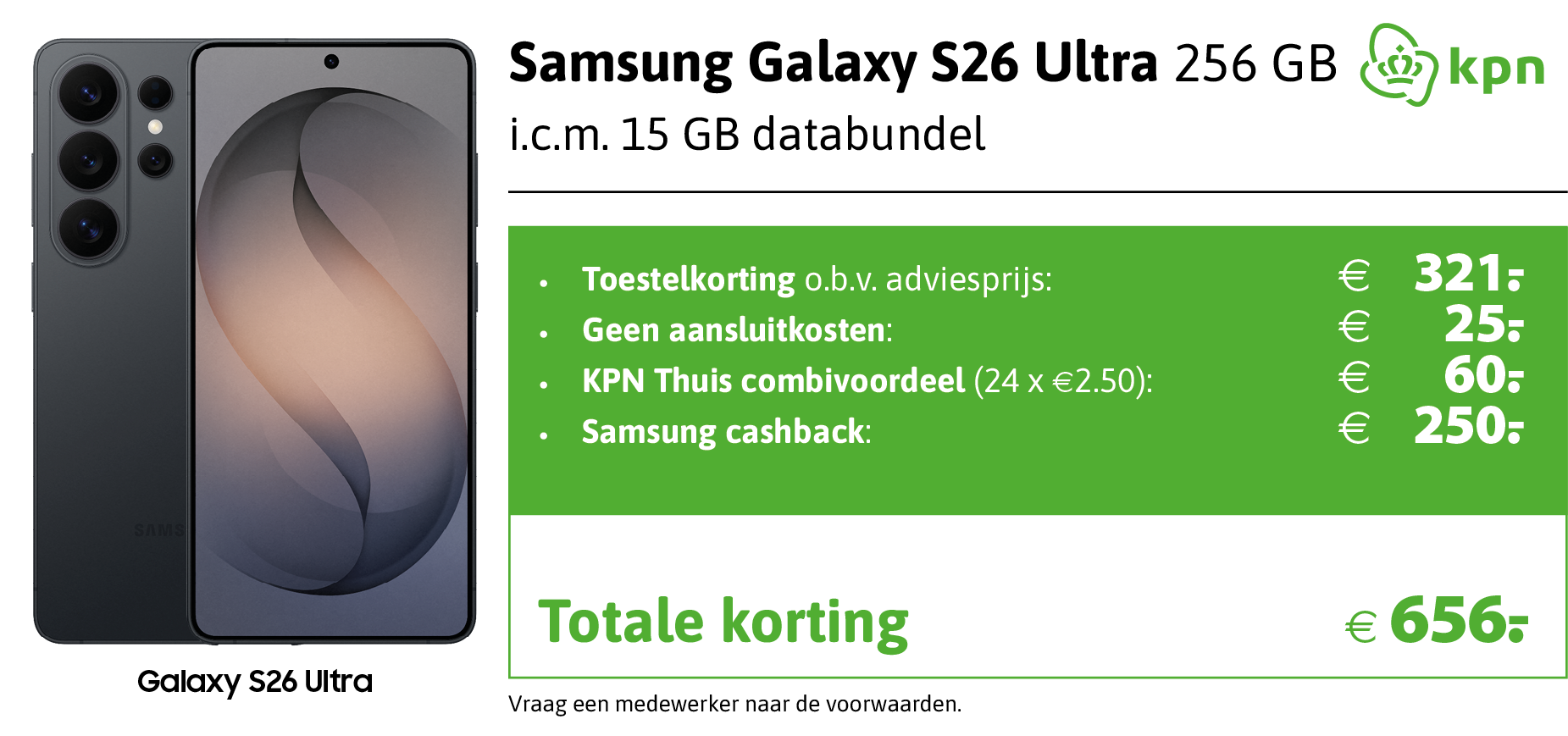 Samsung Galaxy S26 Ultra aanbieding KPN