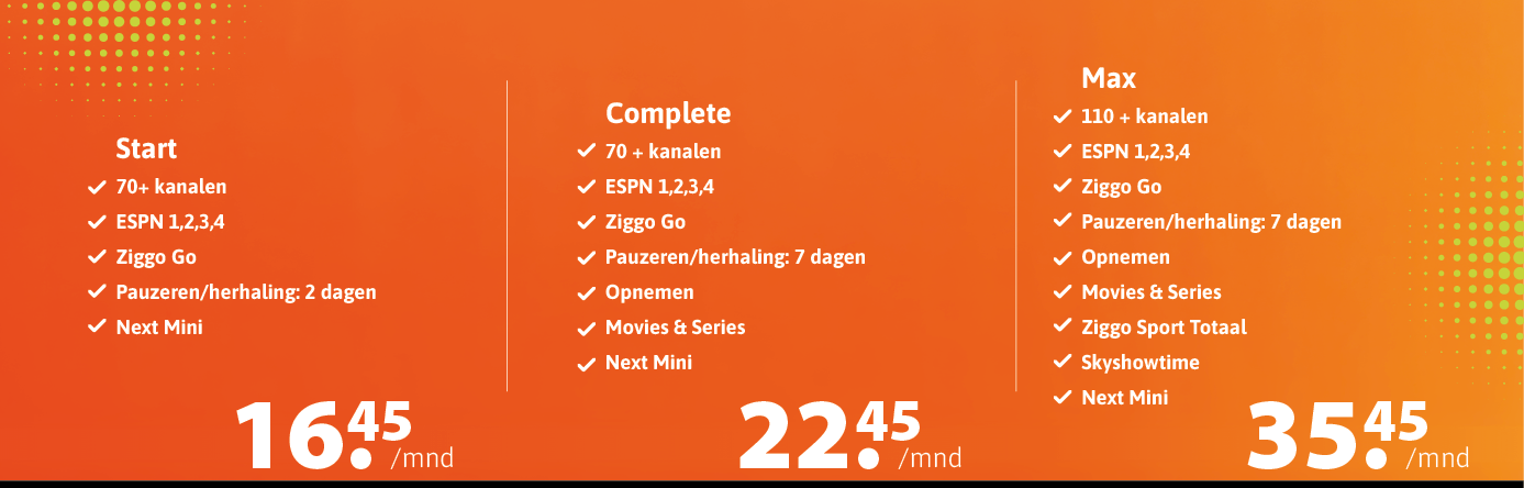 tv pakketten