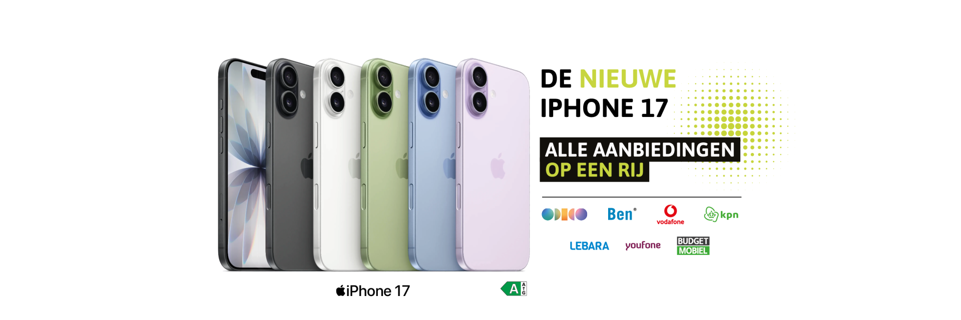 Alle iPhone 17 en 17 Pro deals met abonnement | https://www.welcombij.nl/