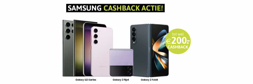 Cashback Samsung s23 en Z Flip en Fold 4