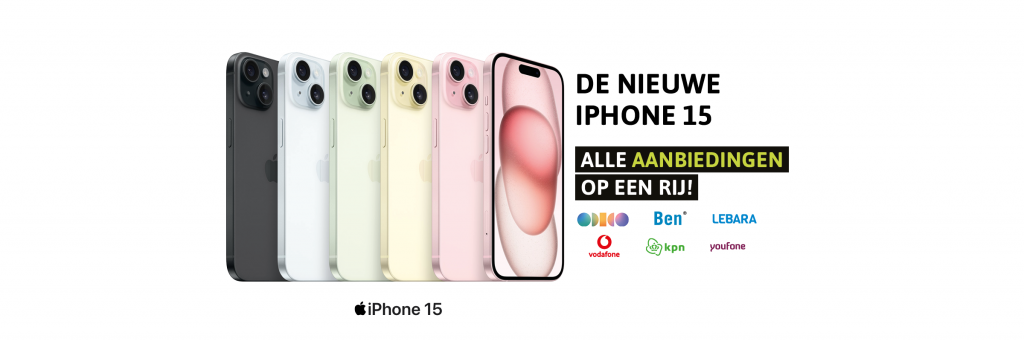 Alle iPhone 15 aanbiedingen met abonnement op een rij