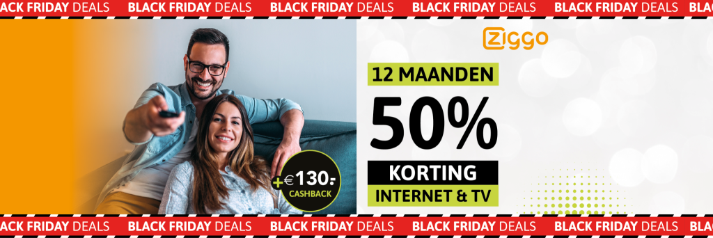 Ziggo Black Friday: tot 12 maanden korting op Internet & TV