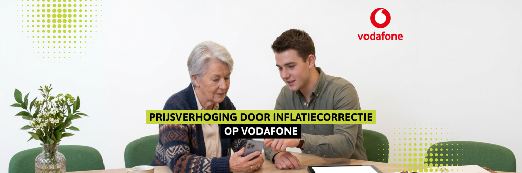 Vodafone prijsverhoging door inflatiecorrectie 2026